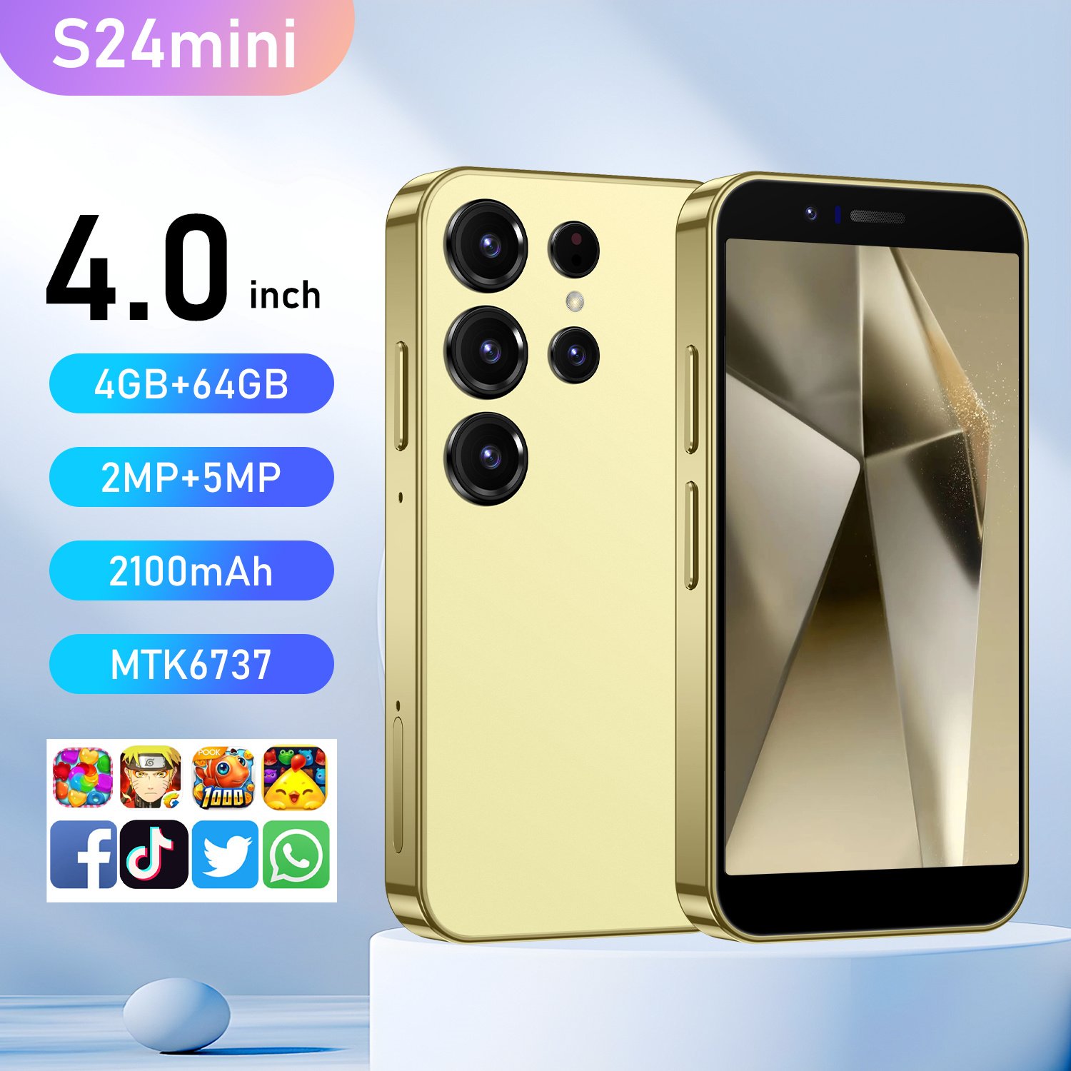 2024 hot selling S24 mini Dual Sim Card Cheapest Mobile Unlocked Phones Online Shopping Android Camera OEM 2G 3G Global Version